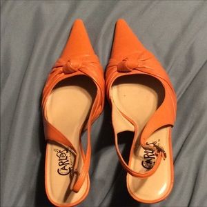 CARLOS SANTANA ORANGE HEELS